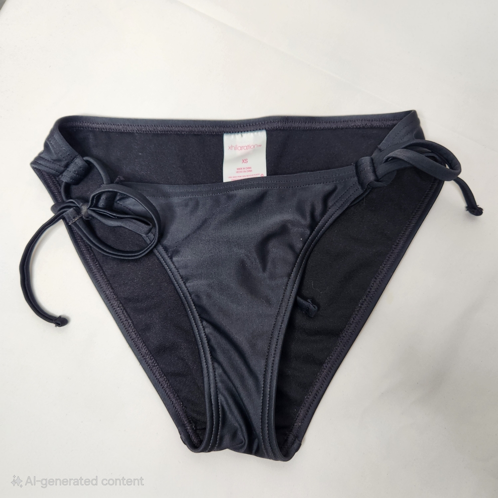 Xhiliration Women's Black Bikini Bottom